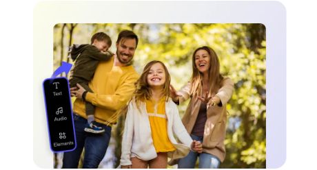 Family video being edited with an AI ad maker for engaging video advertising